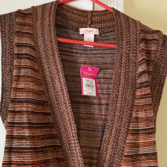 Sleeveless belted cardigan  🧡 - Picture 2 of 7